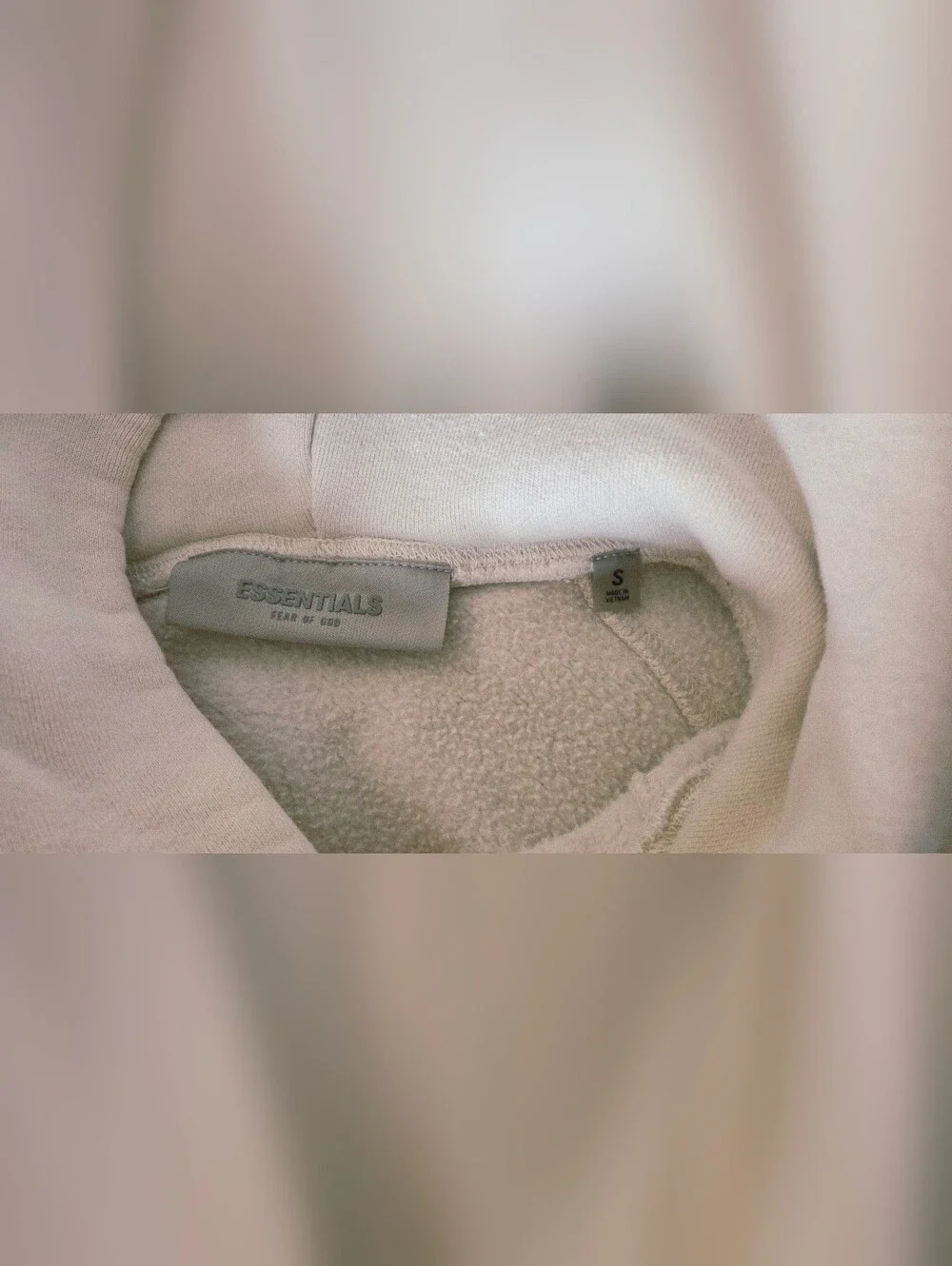 Fear of God Essentials Hoodie 'Eggshell' Men's Size S - Picture 5 of 9